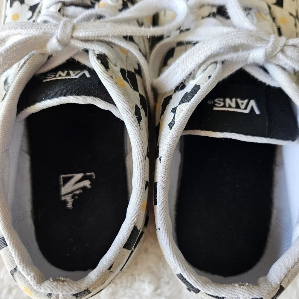 Vans Kids Doheny Flower Checkerboard‎ Sneaker Missy Sz 4 or Womens 5.5 - Picture 5 of 9